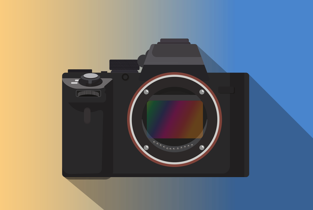 Mirrorless Camera : Image by Muhammad Ribkhan from Pixabay